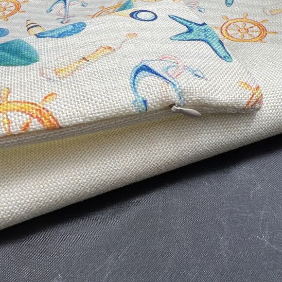 PILLOW COVER Royaburst Blue Starfish Bed Sofa Cushion Case 18x18. New - Picture 3 of 3